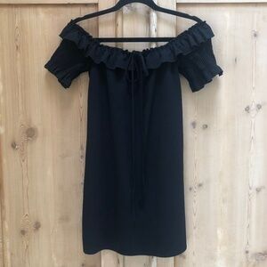 Zara Black Off The Shoulder Mini Dress Size Small